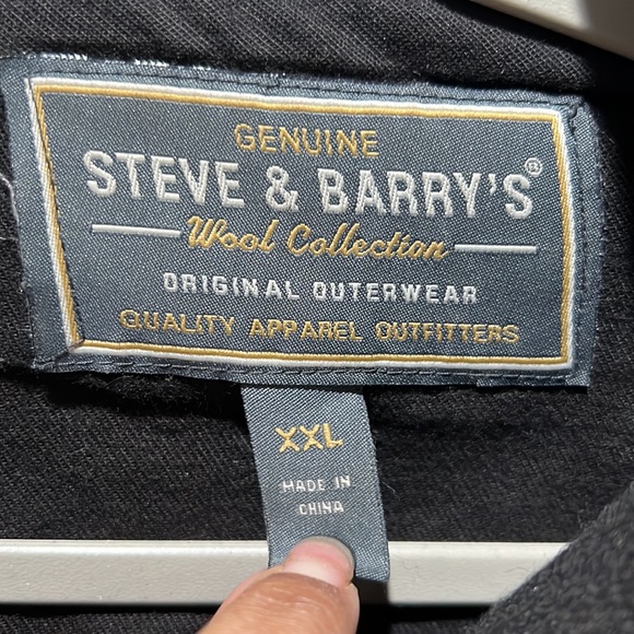 Steve and Barry Wool Zip up coat Size XXL - Picture 2 of 3